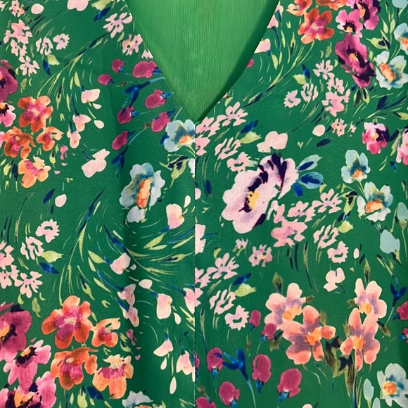 Green Floral Blouse - Picture 4 of 6